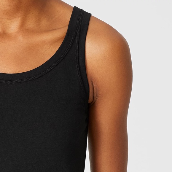 EILEEN FISHER Traceable Cotton Jersey Scoop Neck Tank in Black - Picture 5 of 8